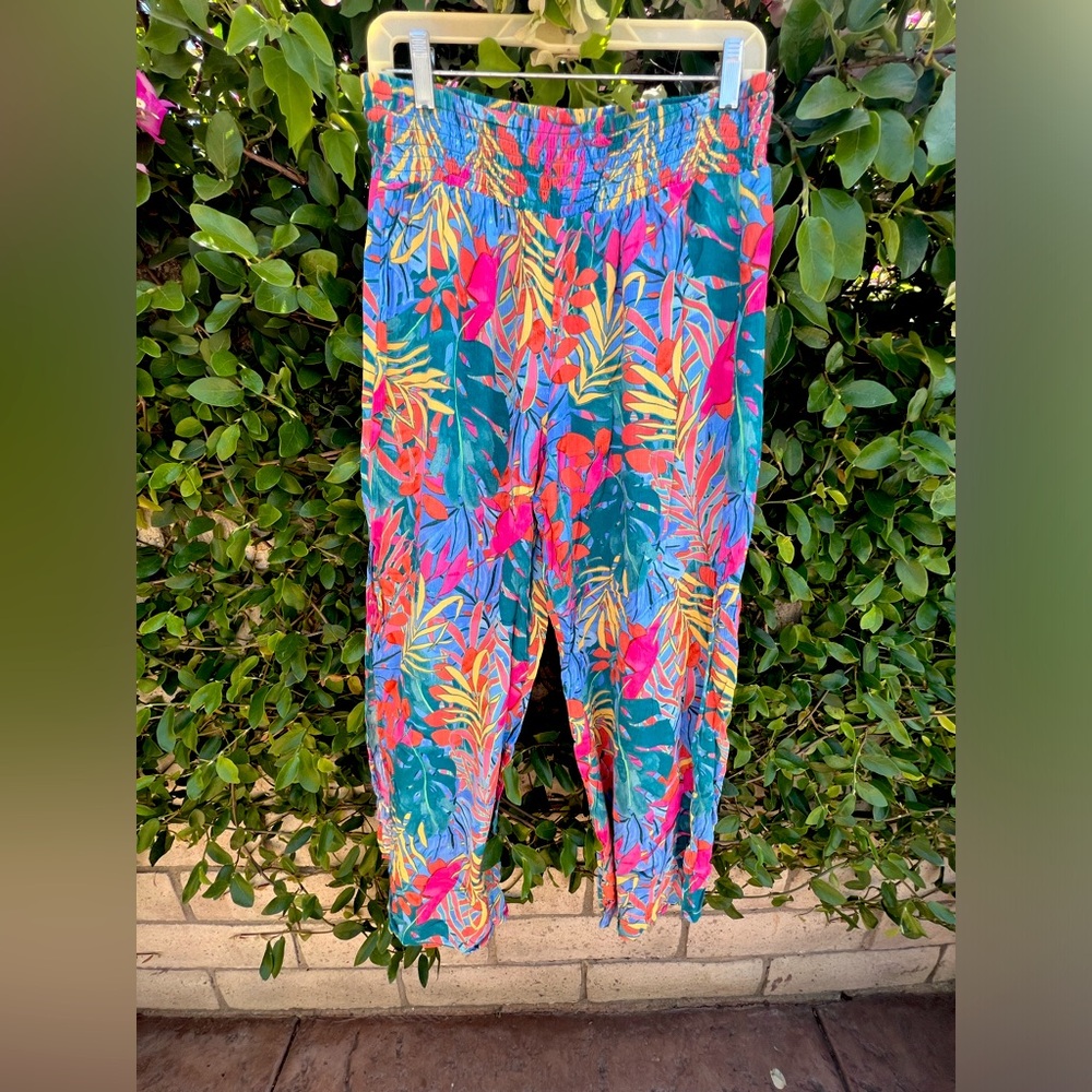 Colorful bathing suit cover pants